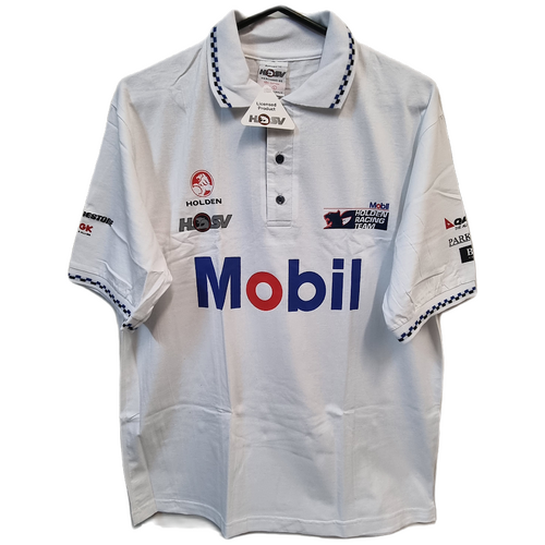 BNWT Holden Racing Team Mobil Polo Shirt 1996 Vintage Large HSV Lowndes Brock
