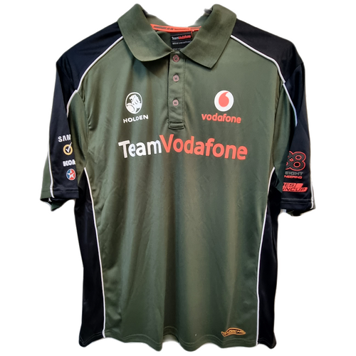 BNWT Holden Team Vodafone Warrior Polo Shirt Khaki 2012 Size M Lowndes Whincup