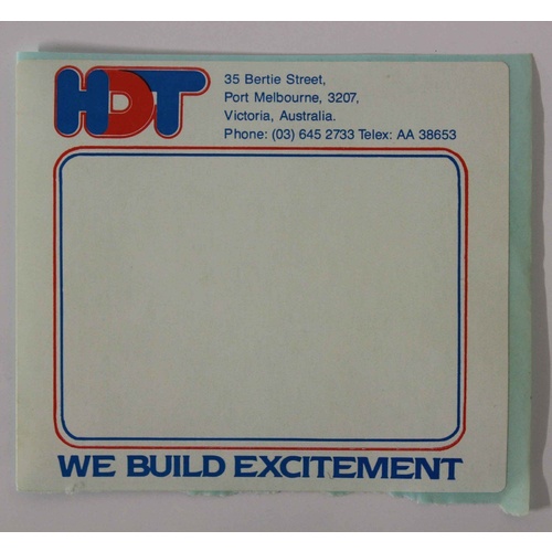 HDT Label Sticker