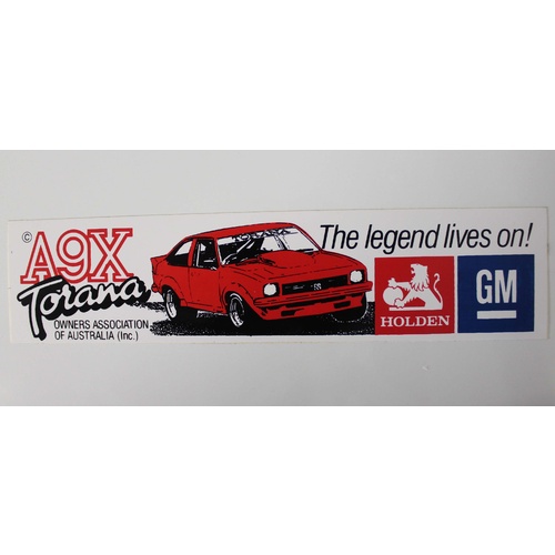 Holden GM A9X Torana Decal Sticker
