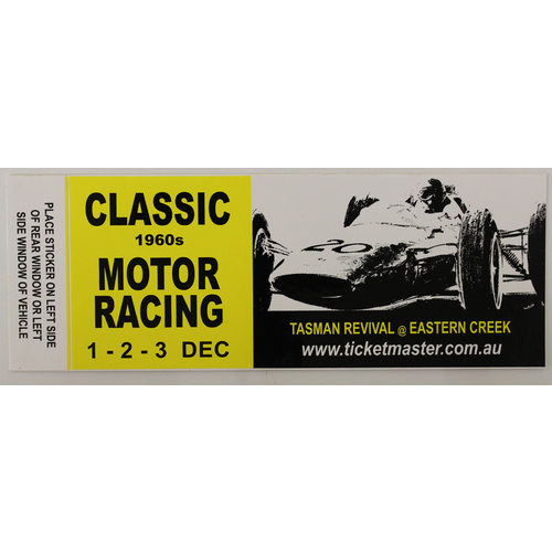 Classic 1960s Motor Racing Tasman Revival Sticker