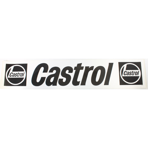 Large Castrol Sticker - Black & White