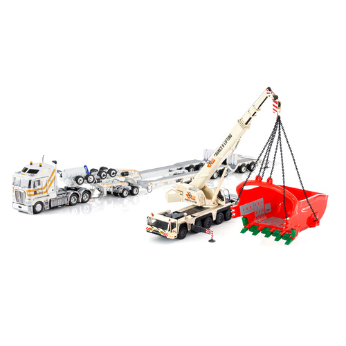 CQ K200, 4x8 Trailer, Crane & ESCO Red Bucket