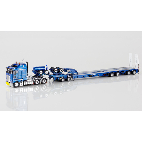 1:50 Drake K200 & 4x8 Dragline Bucket Trailer - Metallic Blue DBT
