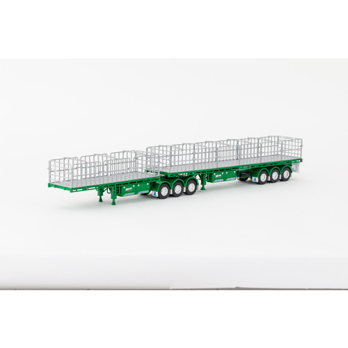  1:50 Freighter B Double Flat Top Trailers - Doolans