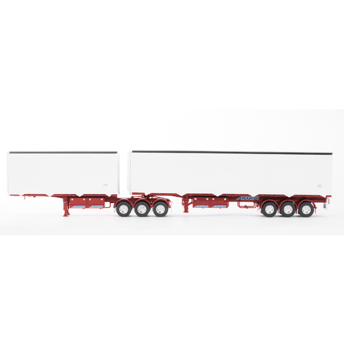 Eziliner B Double Set - White / Red